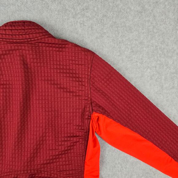 Nike Jacket Womens Size Small Sphere Thermal Burgandy Orange Full Zip - Picture 10 of 16